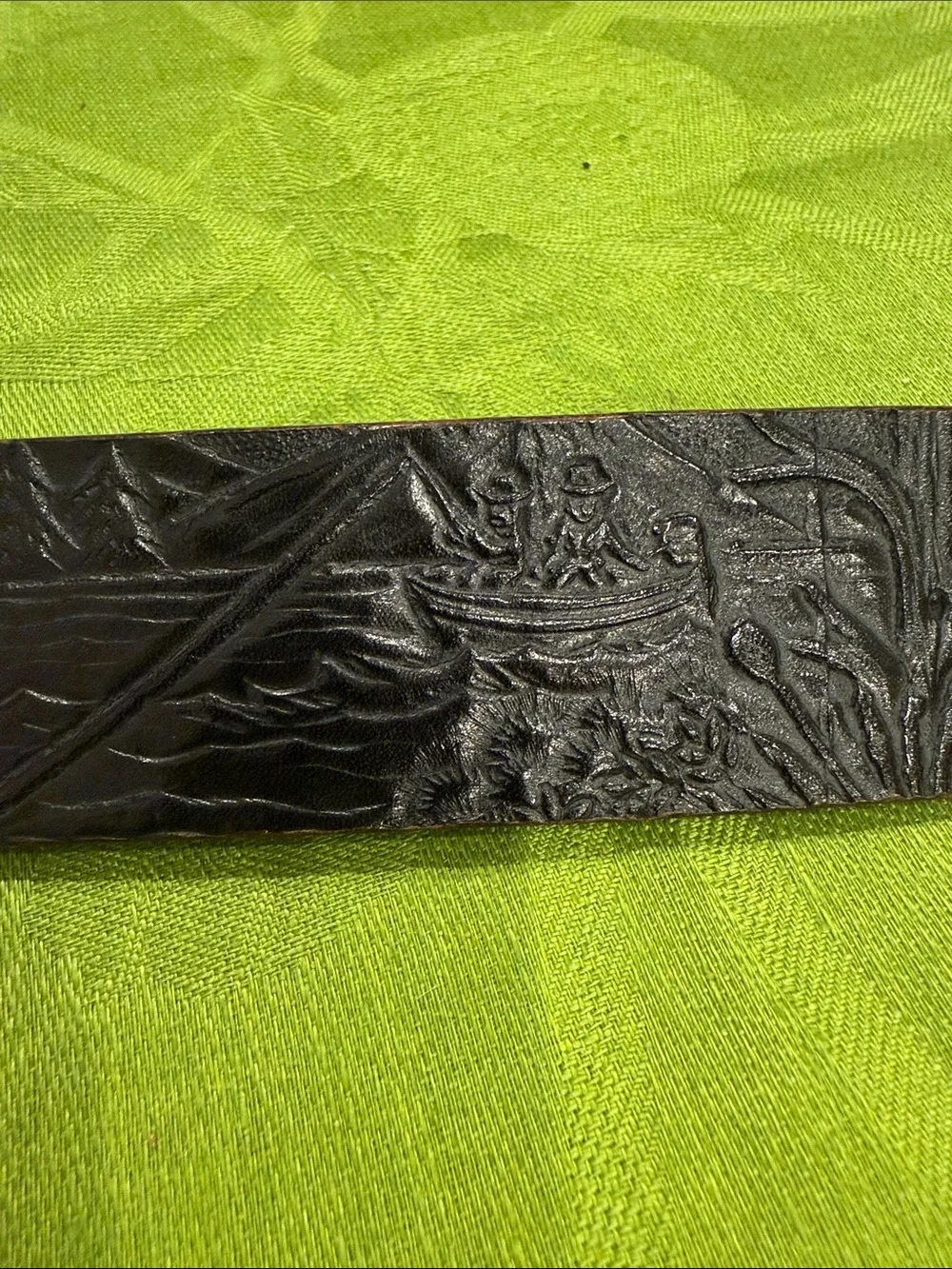Indiana Metal Craft Trout Buckle and Leather Belt